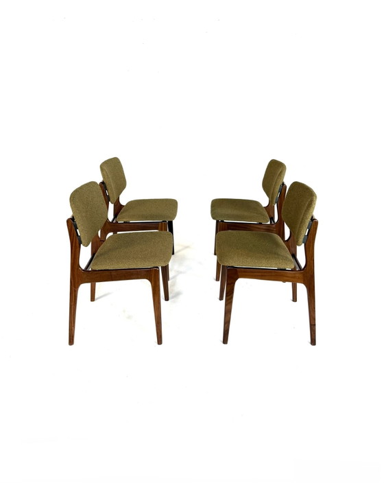 Image 1 of 4 chaises de salle à manger danoises restaurées des années 60
