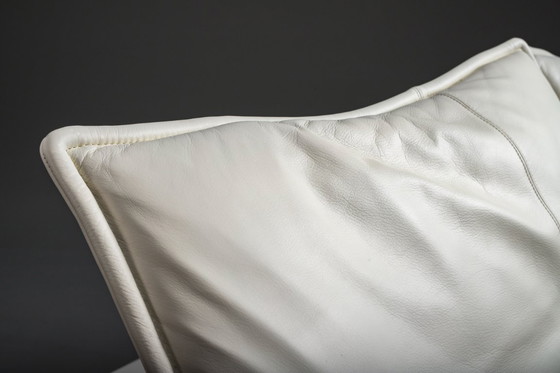 Image 1 of Vintage Cassina Veranda Reclining Sofa in Cream Leather, 1980s