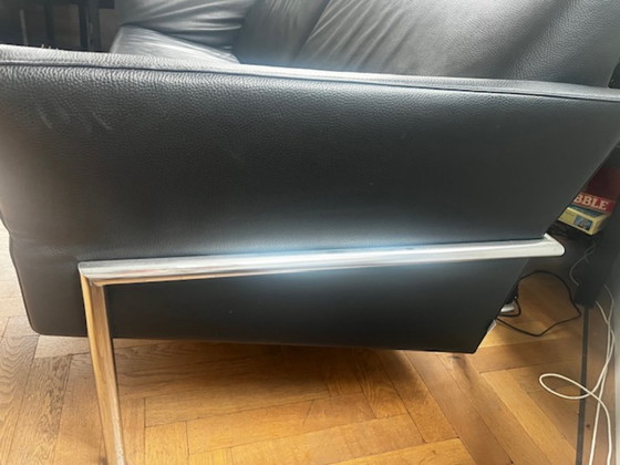 Image 1 of Canapé mobile Jori modèle 205 Tosca, cuir noir cavila