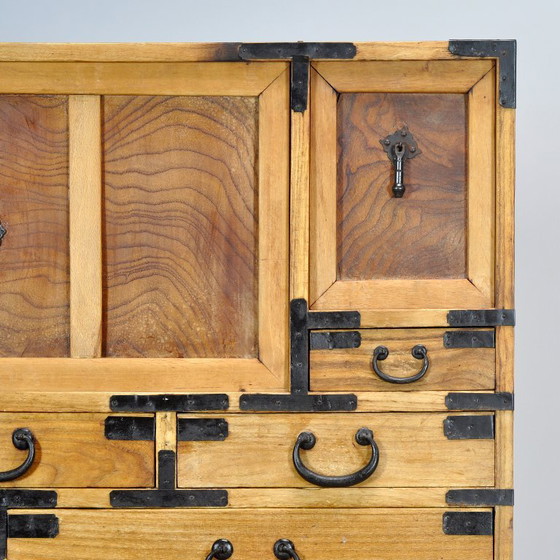 Japanese Tansu chest of drawers, circa 1880, Iron, Wood, Black (photo 8 of 14)