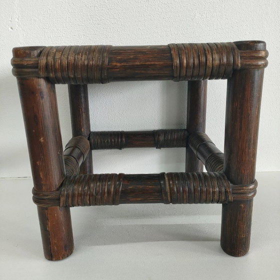 Image 1 of Rare vintage rattan/rattan small side table