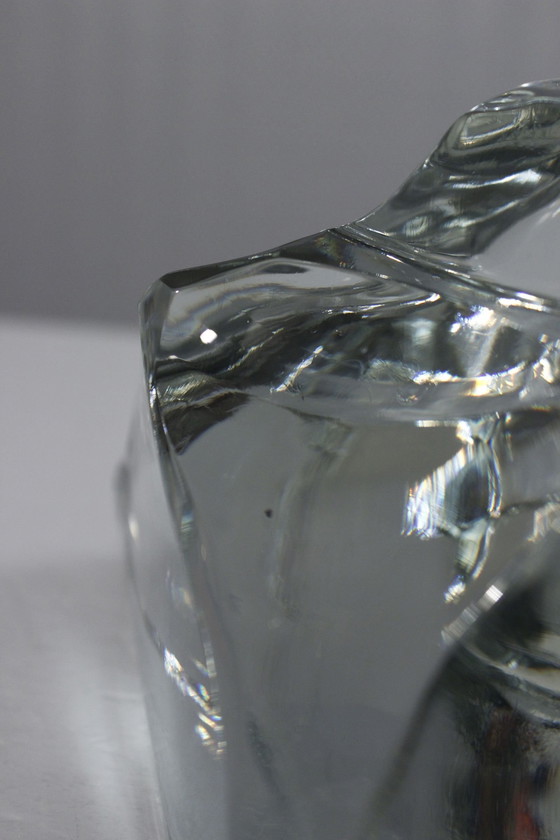 Image 1 of Large & Heavy Abstract Sculpture Vintage Polished Crystal Block 20th century