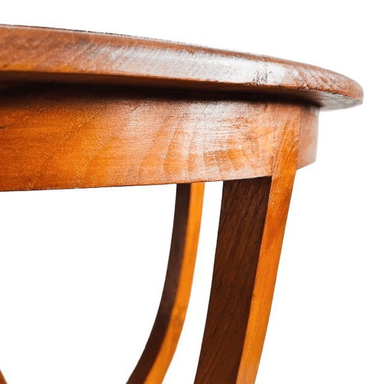 Image 1 of Antique art deco modernist side table coffee table walnut 1930's