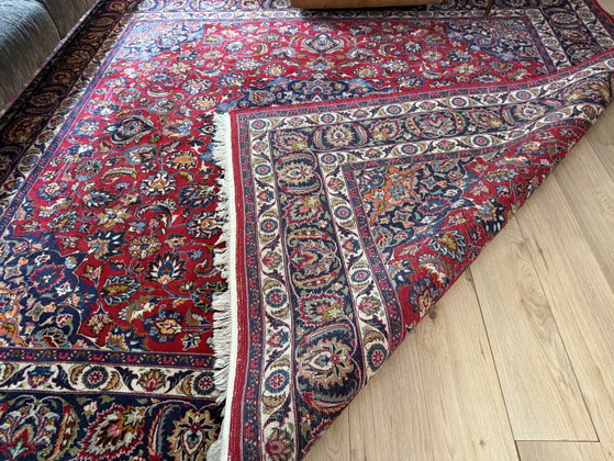 Groot Handgeknoopt Perzisch Mashad Tapijt 300 × 290 Cm – Meshad, Vloerkleden en tapijten, Wool (photo 13 of 15)
