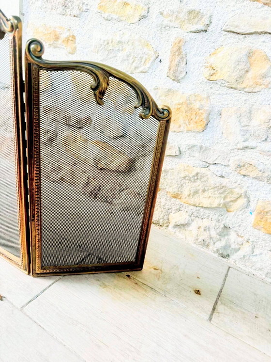 Parascintille in ottone stile Luigi XV – Oggetti decorativi, Metal, Brass, Art Nouveau (photo 3 of 8)