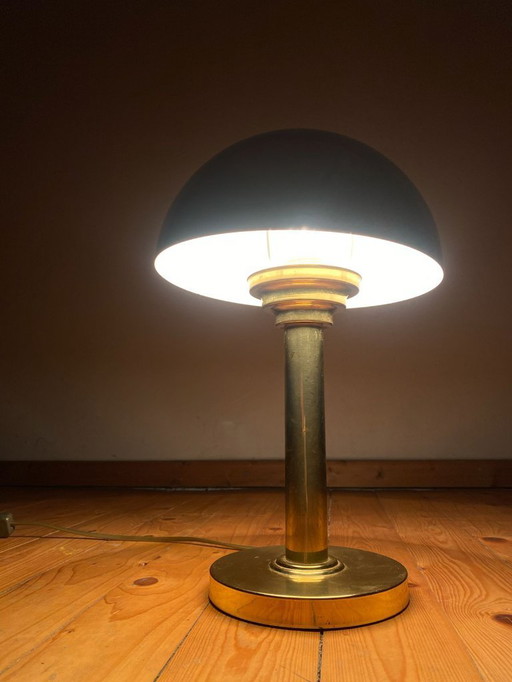 Lampe de table vintage W.S.B. en laiton doré