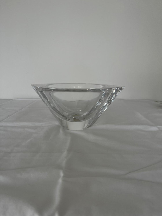 Image 1 of Elegante ciotola decorativa vintage in cristallo Orrefors con sfera rimovibile.