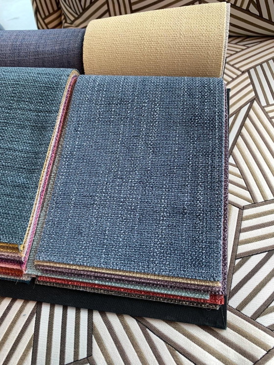 Keijser en Co Sofa Jeansblau, Keijser&Co, Ecksofas, Metall, Stoff (Foto 7 von 7)