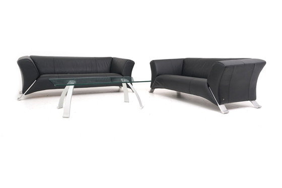 Image 1 of Rolf Benz 322 Garnitur Couch Sofa Dreisitzer Zweisitzer Leder Tisch 5021