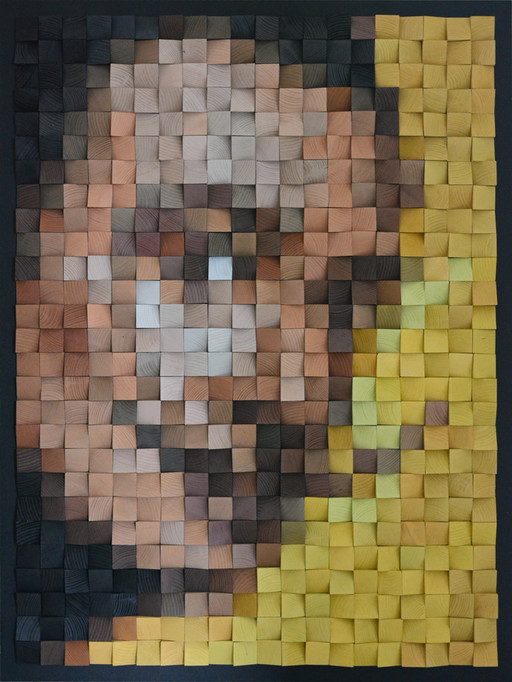 Houten Kunst "Portret van Dali