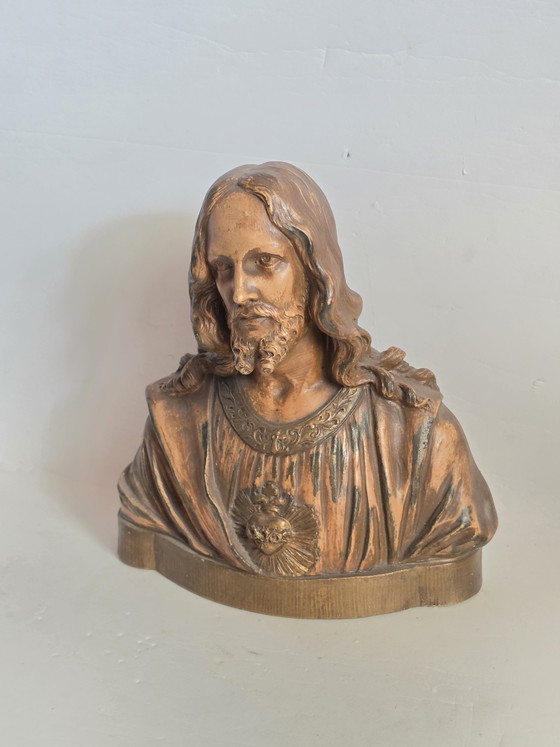 Image 1 of G. Parentani – Terrakotta-Büste des „Heiligen Herdes Jesu“