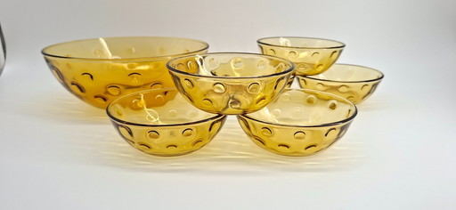 Dessertservice aus Bernsteinglas – 1970