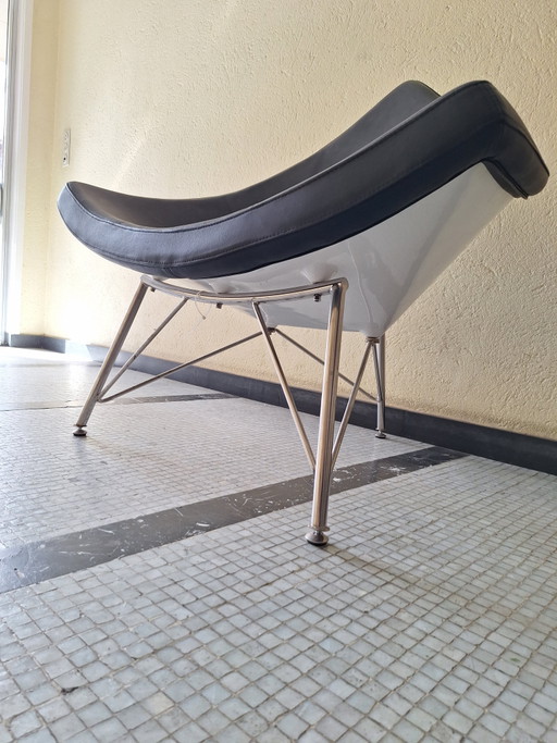Fauteuil in de Vitra Coconut-stijl – Leather, Metal (photo 2 of 15)