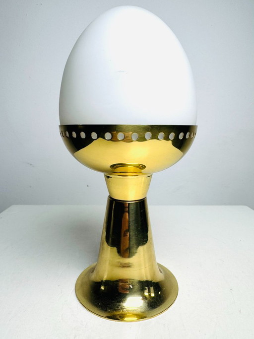 Model B-225/M Brass & Milk Glass Table Lamp by Hans-Agne Jakobsson for Markaryd AB, Sweden, 1960s (photo 2 of 9)