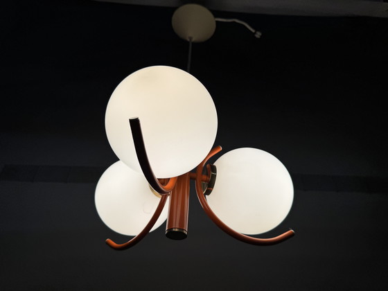 Image 1 of Lampadario arancione Space Age di Richard Essig