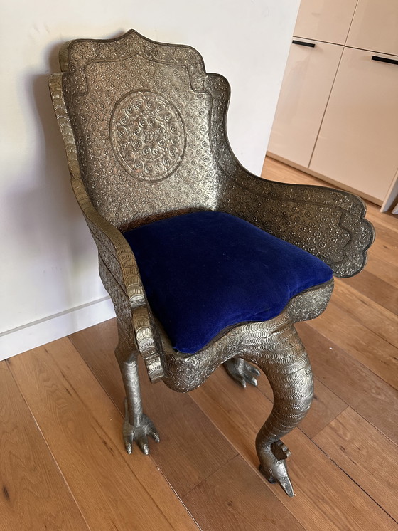 Image 1 of Chaise en forme de paon 1870-1890