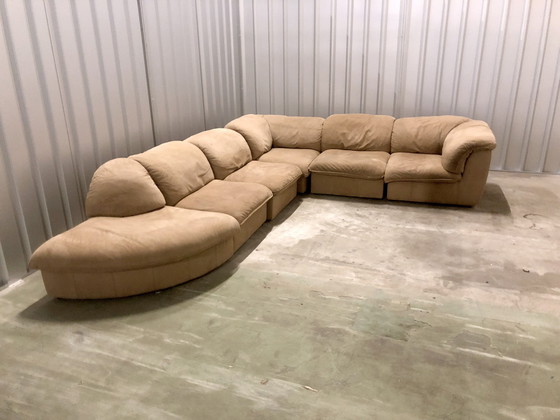 Image 1 of Unique, Large Element Sofa by Laauser in Leather, 5x