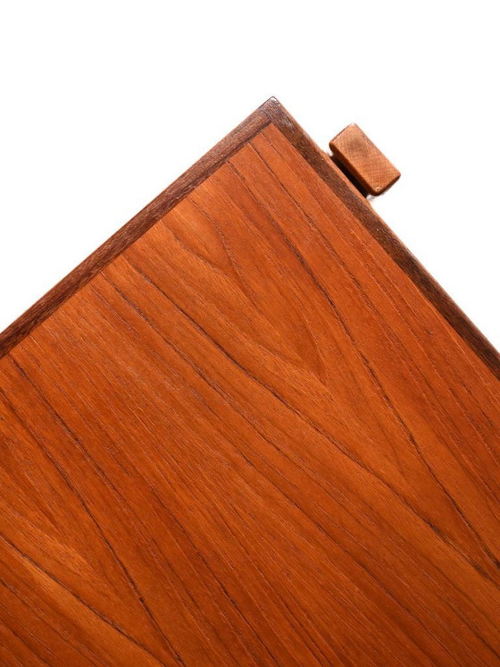 Image 1 of Pair of Vintage Scandinavian Nesting Tables in Teak and Beech