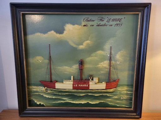 Schilderij 'Country Corner', bootdecoratie, Le Havre