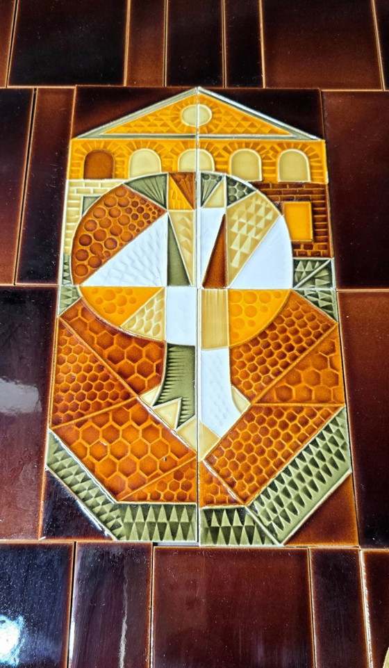 Image 1 of Roger Capron (1922–2006) – Set aus 112 glasierten Keramikfliesen – 1970