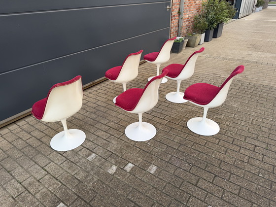 Image 1 of 6x original vintage Knoll Tulip dining chairs by Eero Saarinen