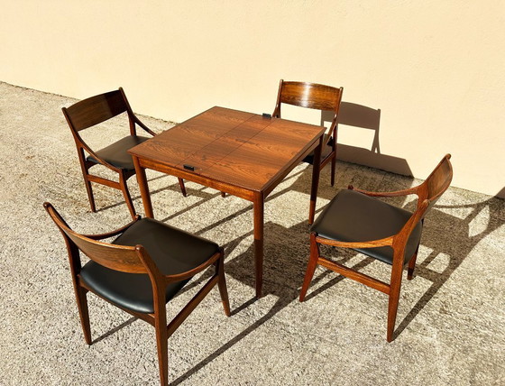 Image 1 of Suite mit vier Stühlen H Vestevig Eriksen, Møbelfabrik. Dänemark, 1960er Jahre