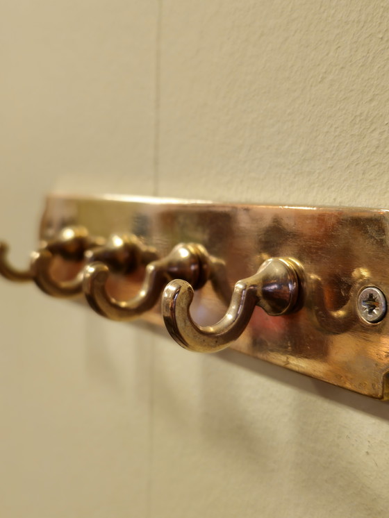 Image 1 of Vintage Brass Coat Rack Key rack Key rack