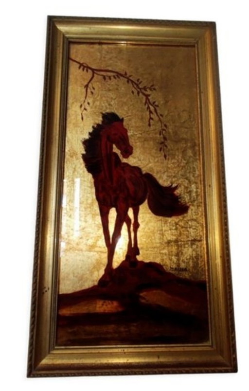 Horse frame signed Zeller
