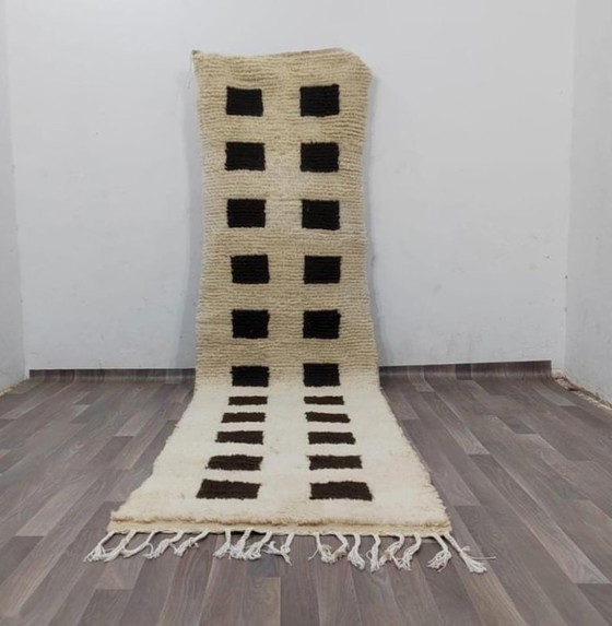 Image 1 of Tapis marocain en laine natural 350cmx100cm