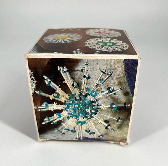 Image 1 of Vintage Space Age Christmas Ornament – Pink – 1960s – Boxed