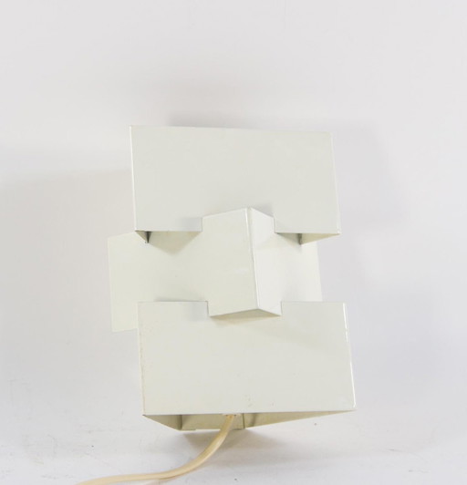 Anvia witte geometrische Wandlamp jaren ‘ 60 Design J.Hoogervorst 