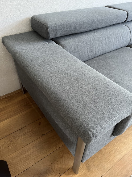 Solar Reno Gris foncé – Canapés 3 places, Textile, Metal (photo 4 of 5)