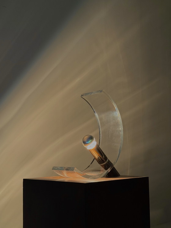 Image 1 of Lampe de table en plexiglas de François Arnal pour Atelier A