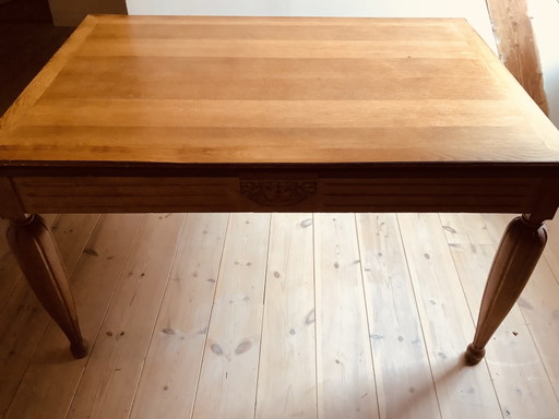 Tavolo in rovere da 140 cm con 2 prolunghe da 60 cm ciascuna! E 6 sedie abbinate. – eettafels, Textile, Wood