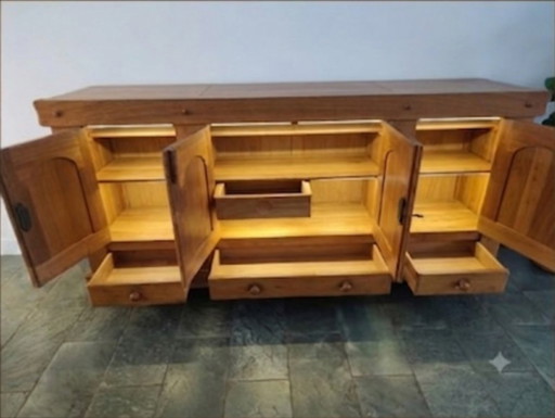 3 Brutalist Cabinets Made of Solid Oak – kasten, Wood
