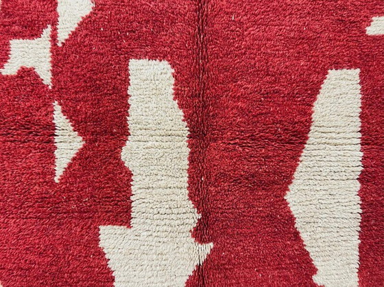 Alfombra bereber hecha a mano en lana roja, 200/300 – Wool (photo 2 of 6)