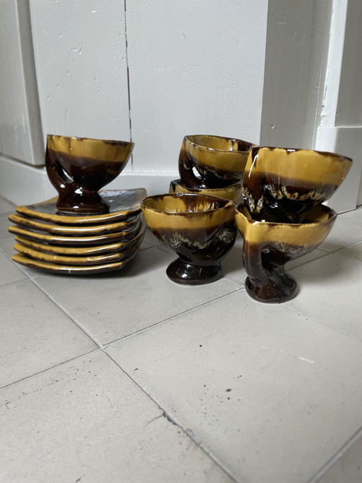 6x Vajilla retro