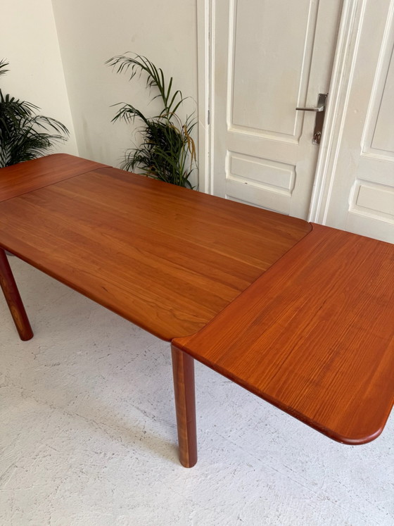 Extendable solid teak dining table, Wood, Brown (photo 11 of 14)