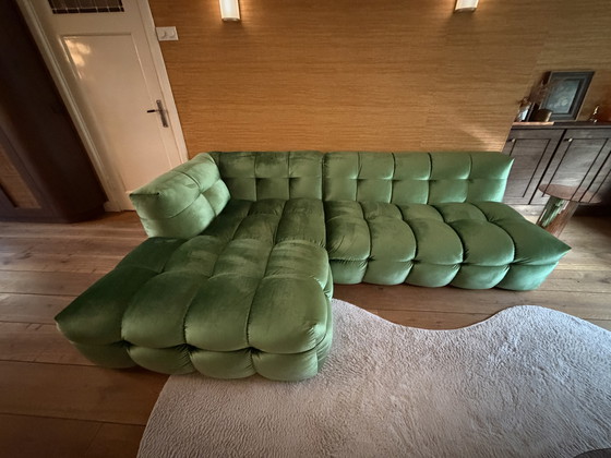 Image 1 of Divano in velluto verde della Dutch Sofa Company