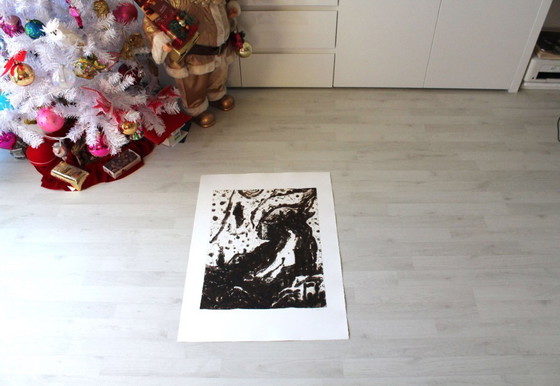 Image 1 of Gunter DAMISCH "2 POLE" eau-forte - édition 17 - signée - numérotée (75 x 53 cm)