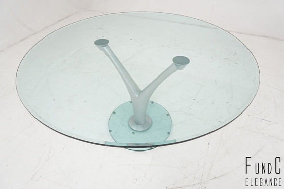 Image 1 of Rolf Benz dining table 1210 glass table glass dining room table