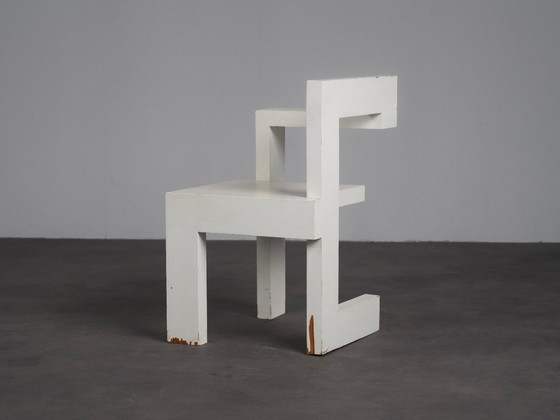 Chaise asymétrique moderniste en bois, Pays-Bas, années 1970 – Chaises de salle à manger, Wood (photo 4 of 9)