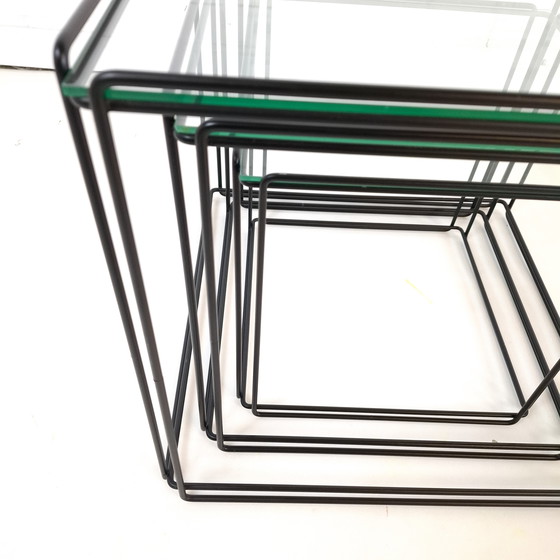 Image 1 of Casetta nido vintage Isocele Max Sauze, anni '70, nera con vetro