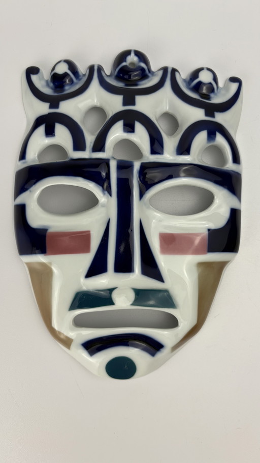 Sargadelos Spanish vintage design porcelain wall mask
