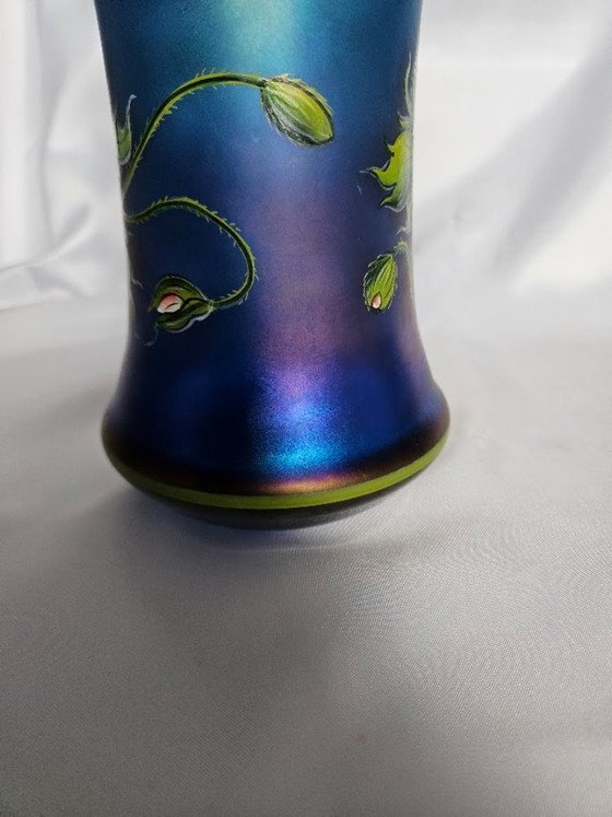 Vaso in vetro Art Nouveau antico – Glashüttenwerke Buchenau / Attribuito a Betty Hedrich (c. 1900) – Vasi (photo 6 of 14)