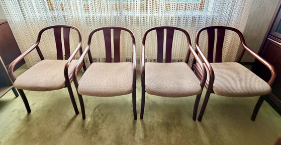 Image 1 of 6x "Asiana" chairs designed by Oswald J. Beck for Casala