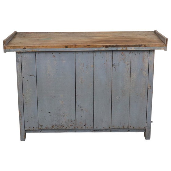 Image 1 of Characterful Old Blue Workbench Sideboard