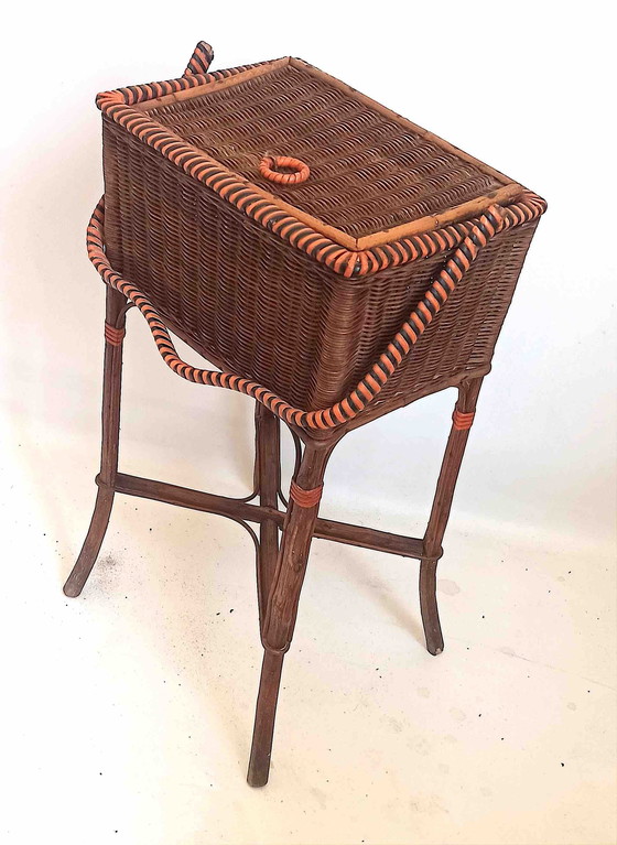 Image 1 of Rieten arbeider jaren 50 Hoogte 72,5 cm