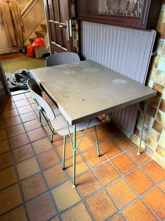 Image 1 of Rietveld Gispen 116 Stoelen Met Tafel