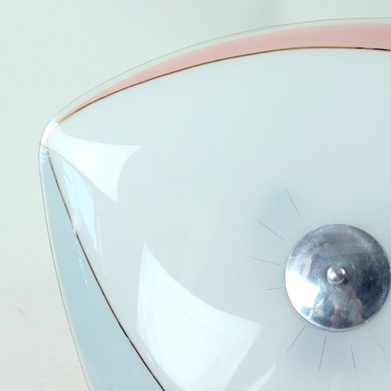 Image 1 of Mid Century Glass Ceiling Light By Napako, Czechoslovakia, 1960s